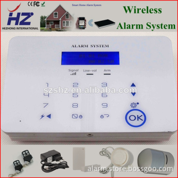 gsm alarm with smoke detector fire alarm support android system for home